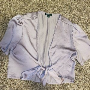 Wild fable purple satin crop top